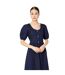 Dorothy Perkins Womens/Ladies Poplin Button Through Puff Sleeve Midi Dress (Navy) - UTDP4843