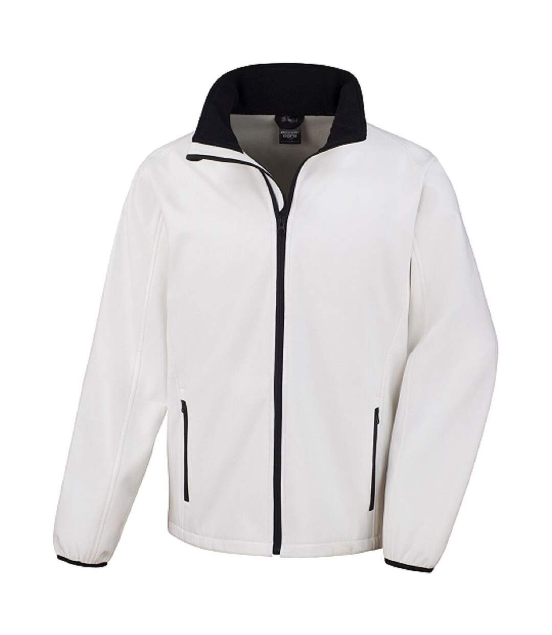 Veste softshell - Homme - R231M - blanc et noir-1