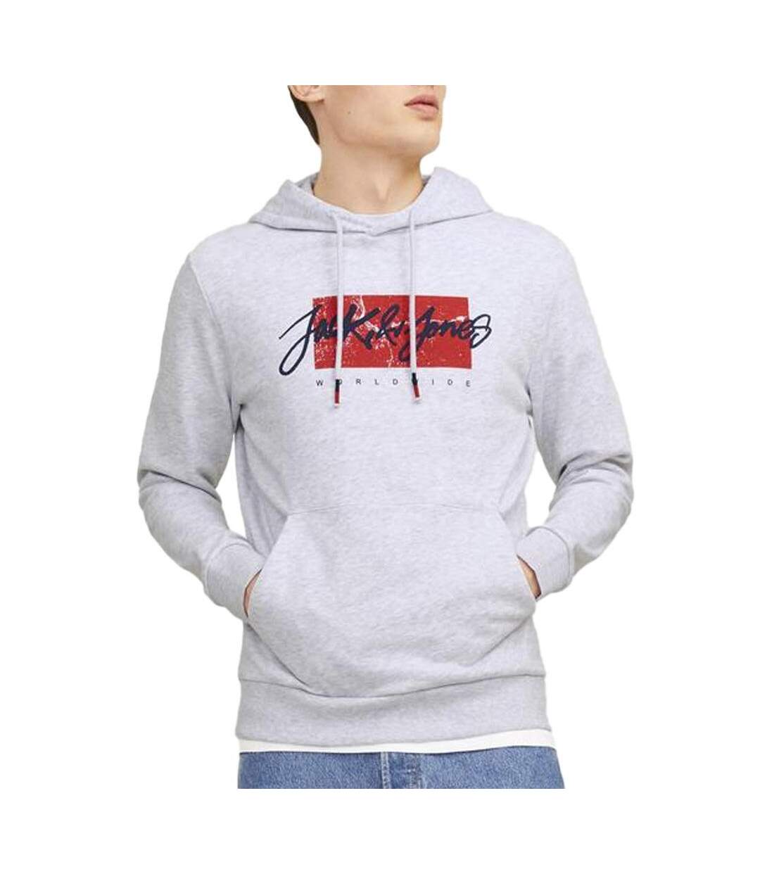 Sweat gris homme jack & jones whtiley - l-1