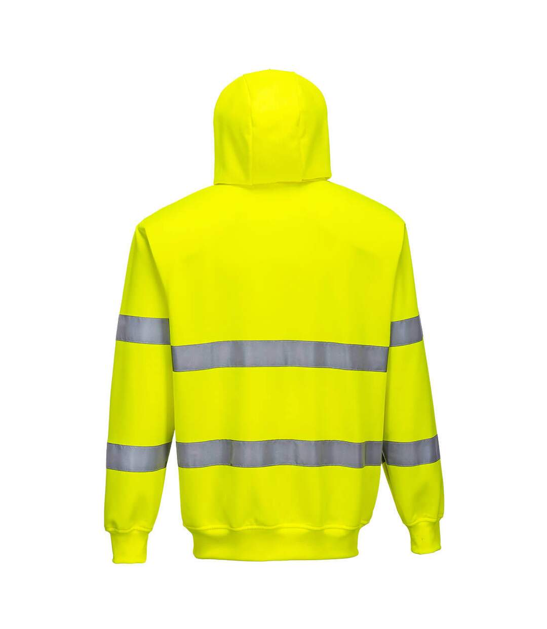 Mens hi-vis full zip hoodie yellow Portwest