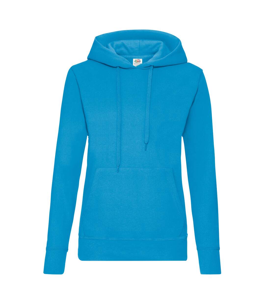 Womens/ladies Classic Hoodie Azure Blue Fruit Of The Loom-1