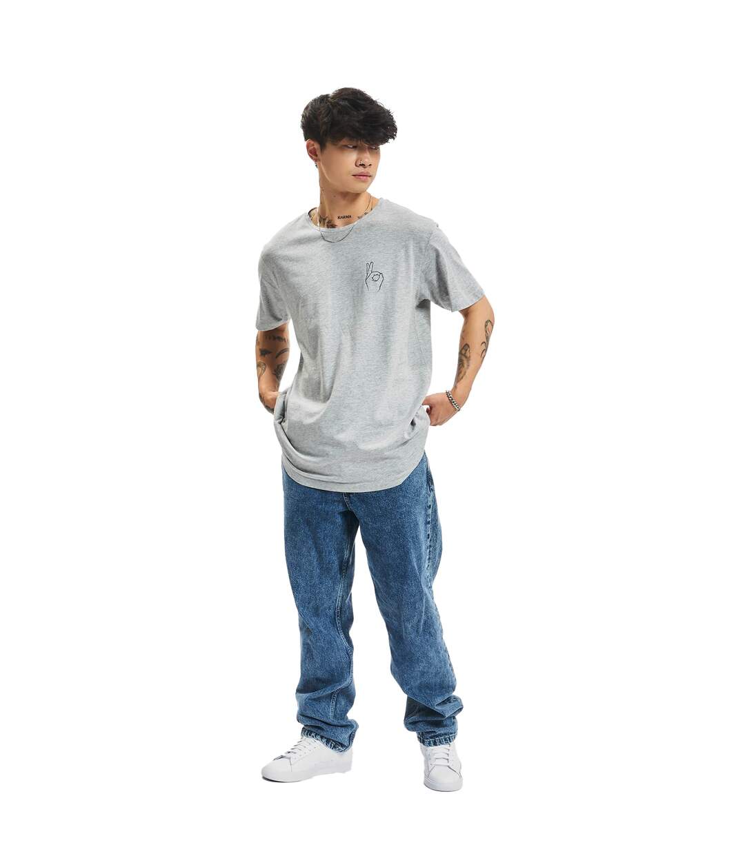 Gris Chiné Mister Tee-1
