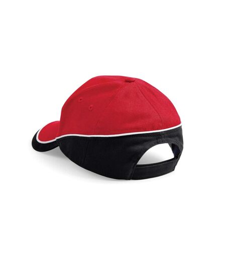 Casquette Teamwear Competition Rouge Classique Noir Blanc Beechfield