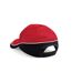 Casquette Teamwear Competition Rouge Classique Noir Blanc Beechfield-1