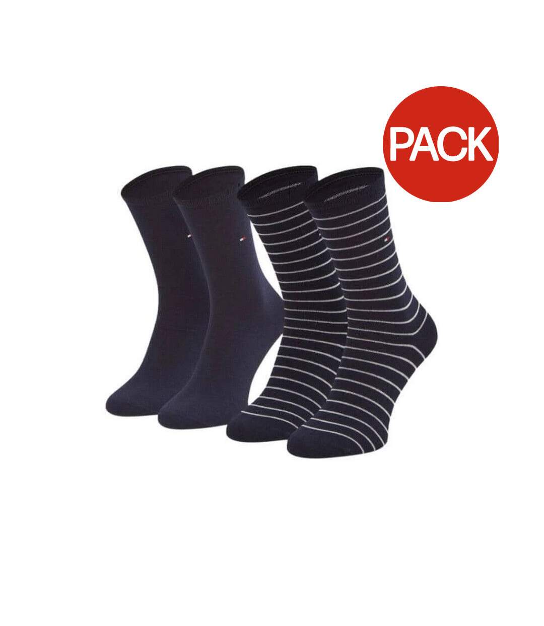 Chaussettes Motif/style Uni Femme Bleu Marine Tommy Hilfiger-1