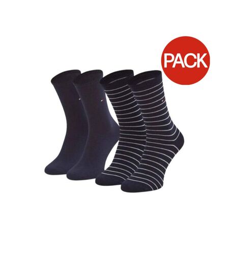 Chaussettes Motif/style Uni Femme Bleu Marine Tommy Hilfiger
