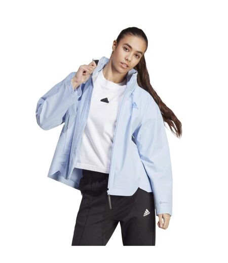 Womens/ladies terrex traveer rain rdy waterproof jacket blue Adidas