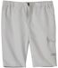 Men's Grey Microfibre Cargo Shorts 