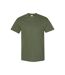 Mens Heavy Cotton T-shirt Military Green Gildan-1