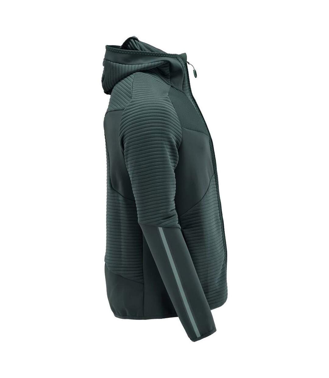 Mens Customised Hooded Fleece Jacket Forest Green Mascot-3
