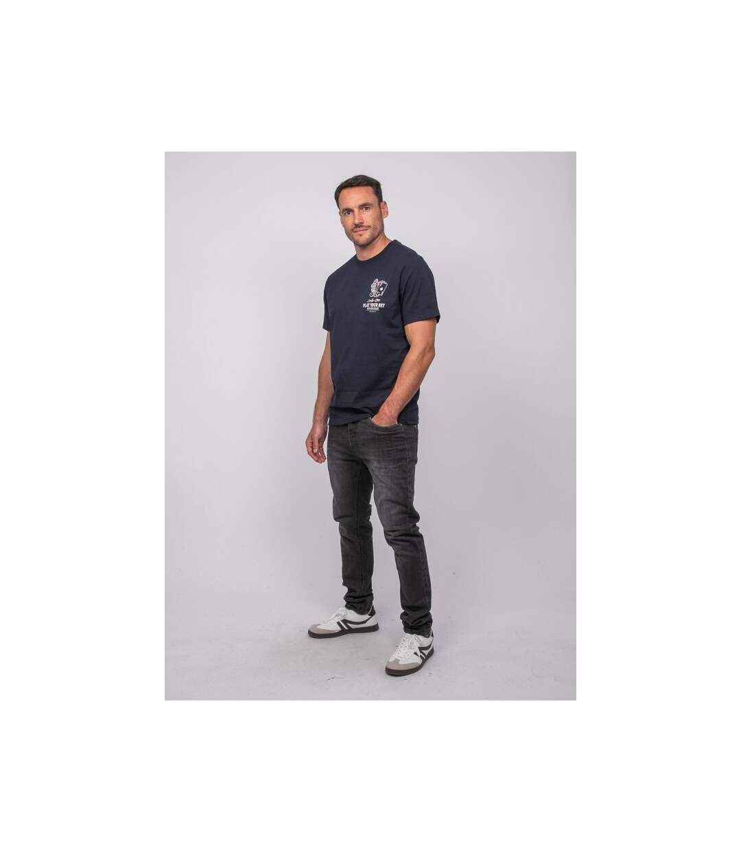 T shirt manches courtes coton motif poker JOPLAYER-4