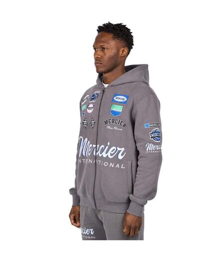 Mens International Full Zip Hoodie Grey Mercier