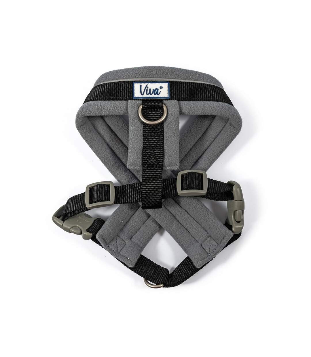 Viva padded dog harness mchest: 41cm-53cm black/grey Ancol-1