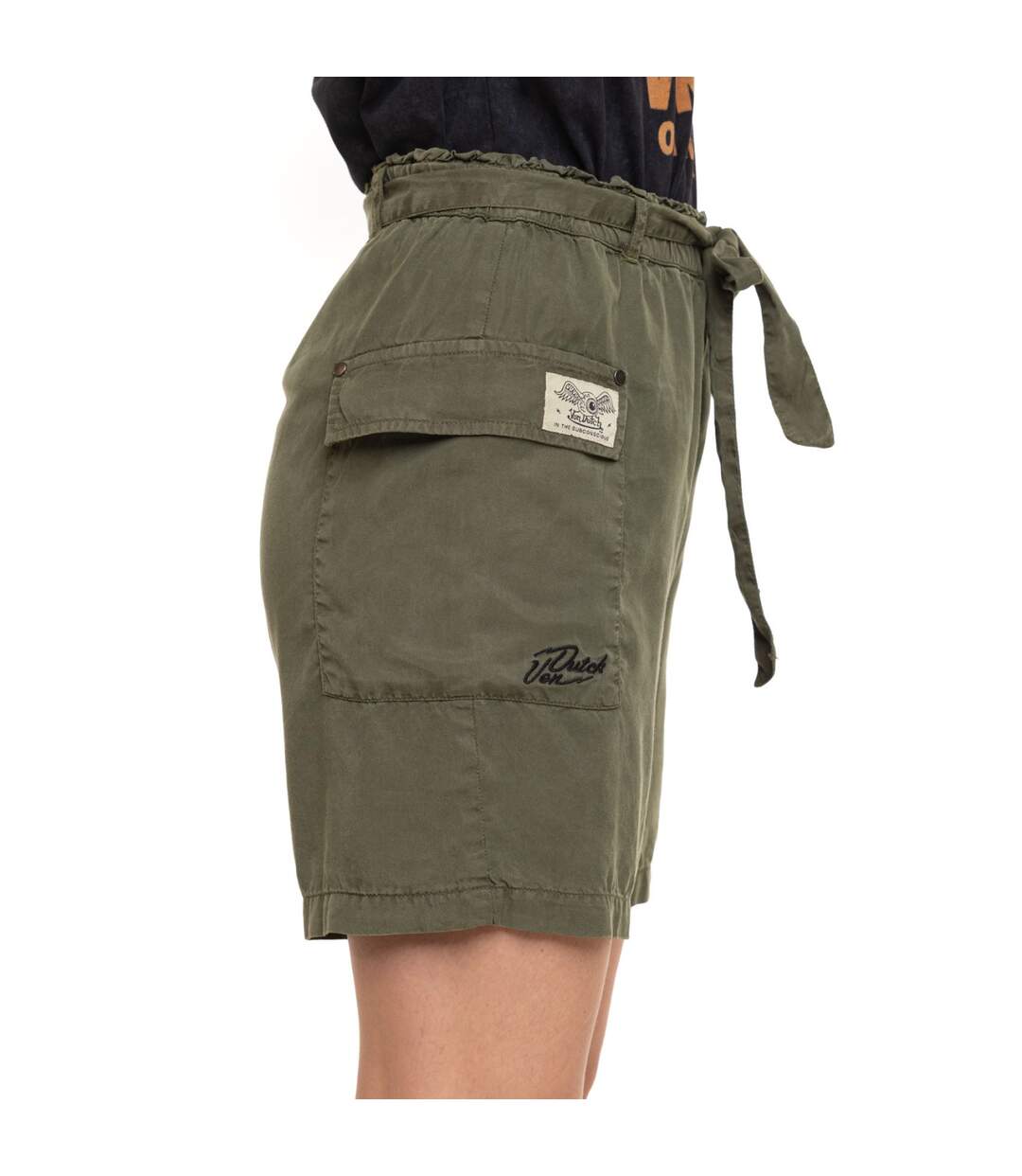 Short long fluide femme en tencel avec broderie Peppebag Vondutch-5