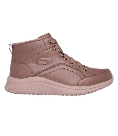 Womens/ladies Ultraflex 2 Flat Ankle Boots Mushroom Skechers