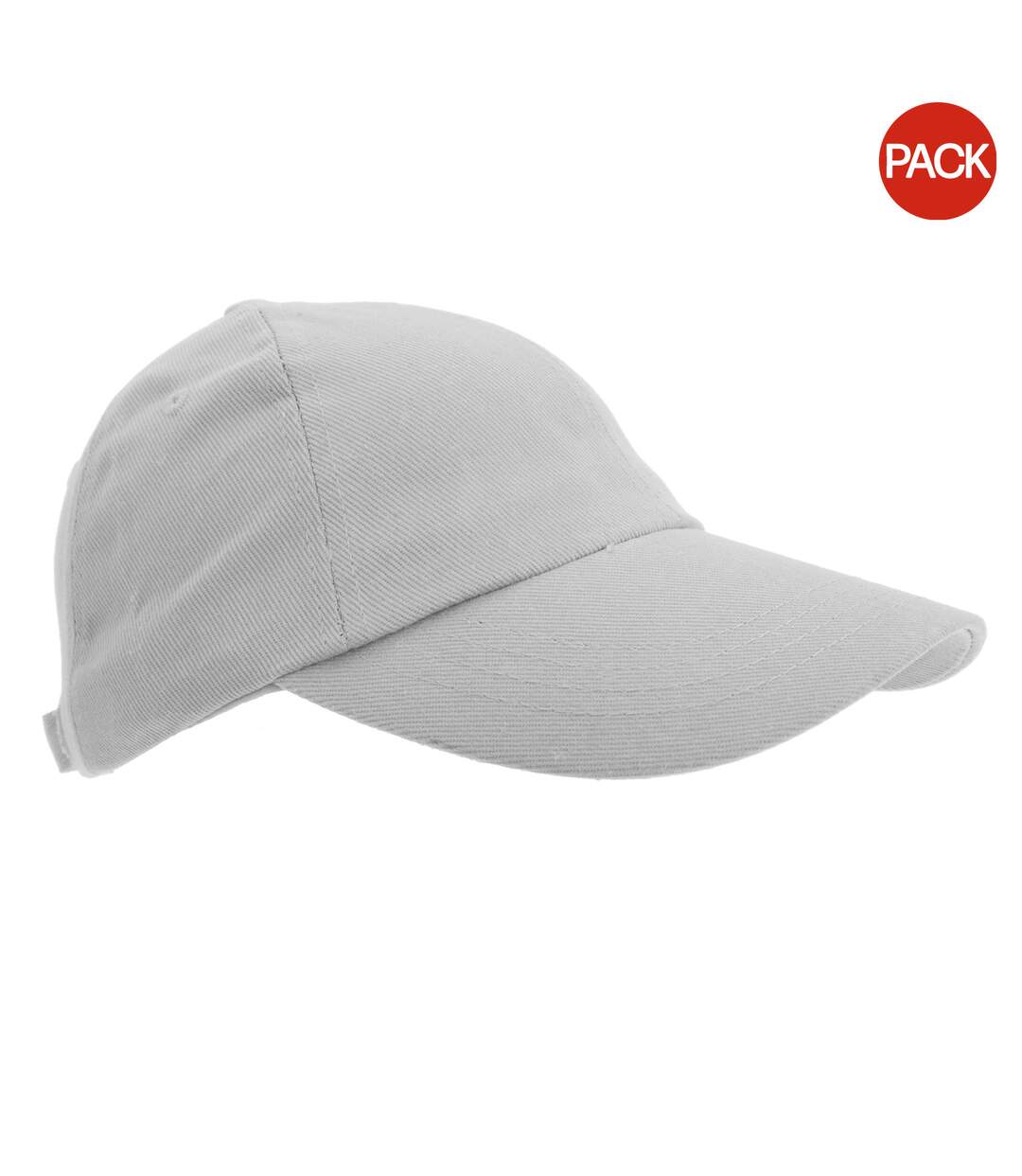 Lot de 2  casquettes unies adulte blanc Result-1