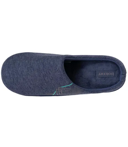 Isotoner Chaussons extra-light Mules homme jersey, semelle gomme antidérapante