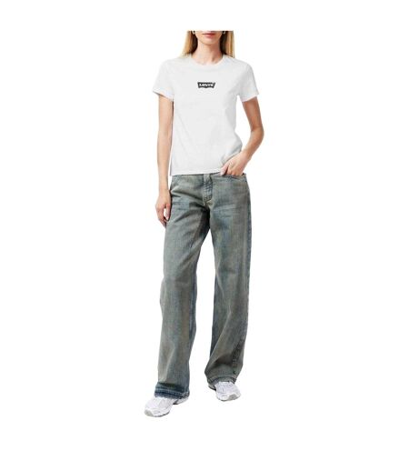 Womens/ladies Graphic Print T-shirt White Levis