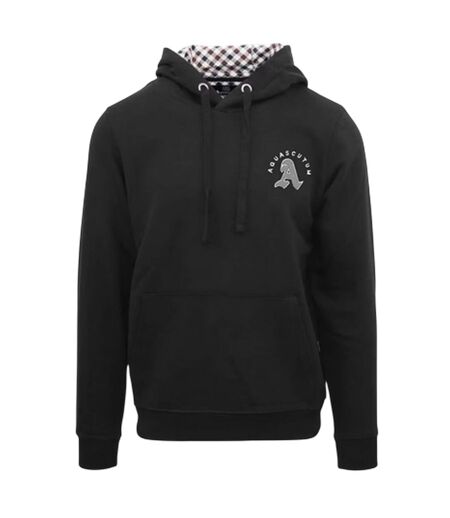 Sweat À Capuche Manches Longues Homme Noir Aquascutum