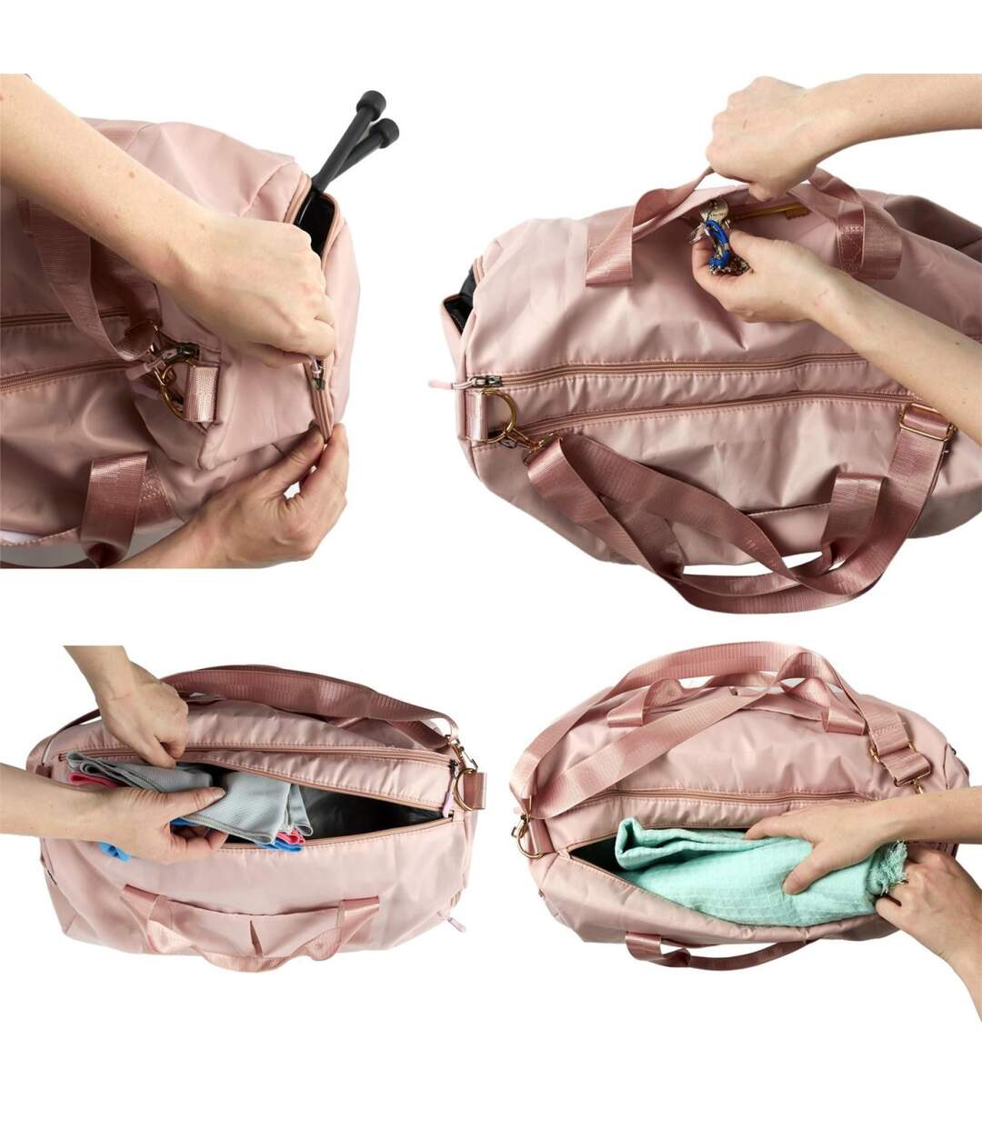 Sac de Sport Multi Compartiments 49cm Rose-5