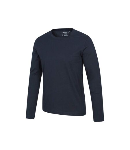 Mens Flint Crew Neck Long-sleeved T-shirt Navy Mountain Warehouse