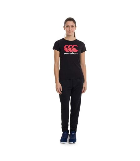 Womens/ladies Logo T-shirt Black Canterbury