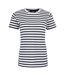 Womens/ladies bayletta striped t-shirt white/navy Regatta-1