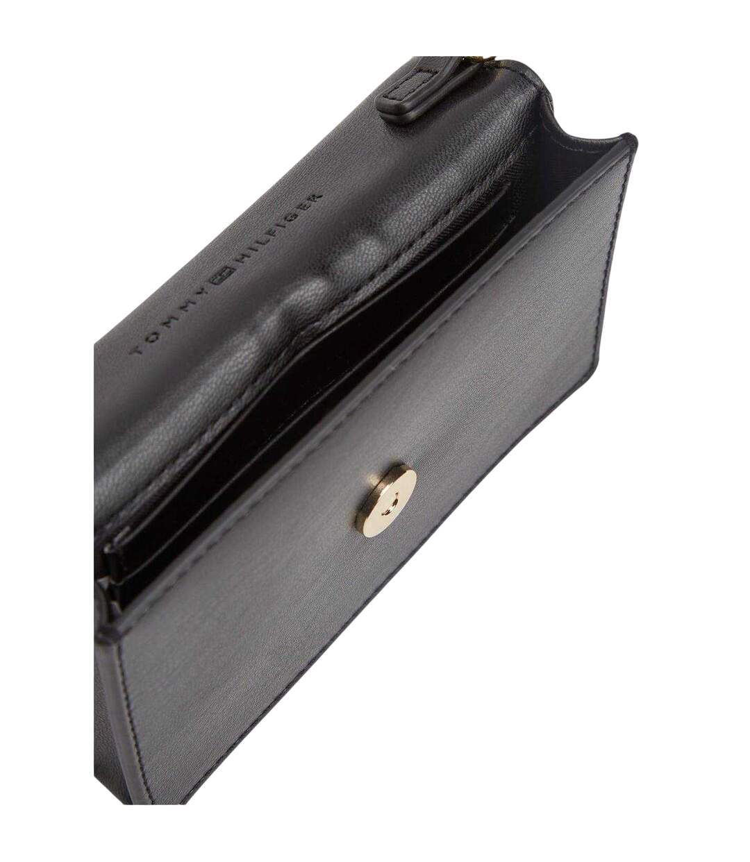 Icon Monogram Chain Strap Card Holder One Size Black Tommy Hilfiger-3
