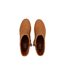 Womens/ladies evelyn leather boots tan Toms