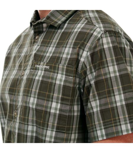 Craghoppers Mens Vernon Checked Short-Sleeved Shirt (Parka Green)