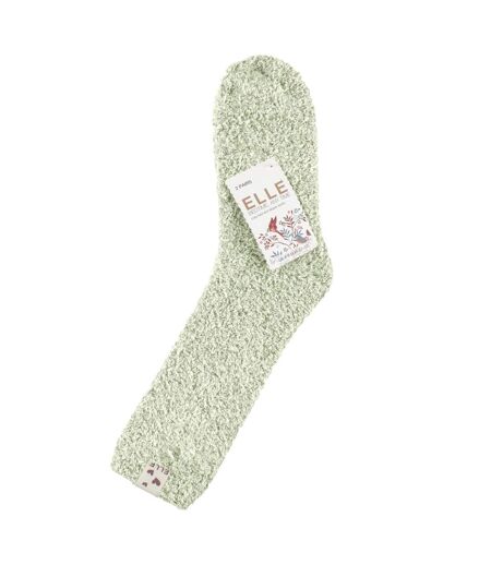 2 Pack Ladies Two Tone Cosy Bed and Home Socks - Warm Soft Relaxing Comfort