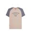 T-shirt Manches Raglan Homme Beige Gris Lambretta-2