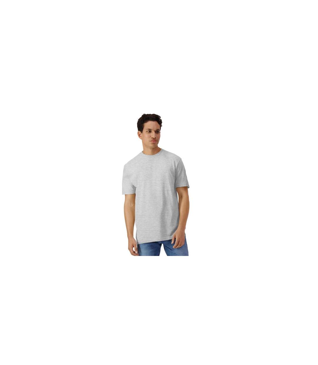 Mens Cotton Lightweight T-shirt Ash Gildan-1