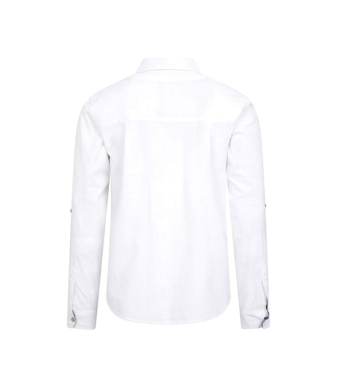 Mens coconut textured long-sleeved shirt white Mountain Warehouse-2