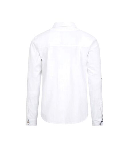 Mens coconut textured long-sleeved shirt white Mountain Warehouse