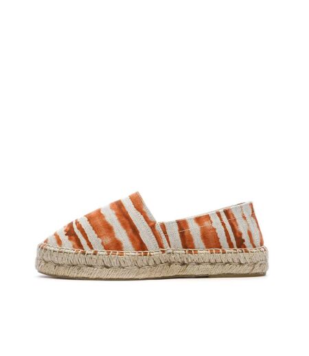 Espadrilles orange/beige femme pare gabia anaia