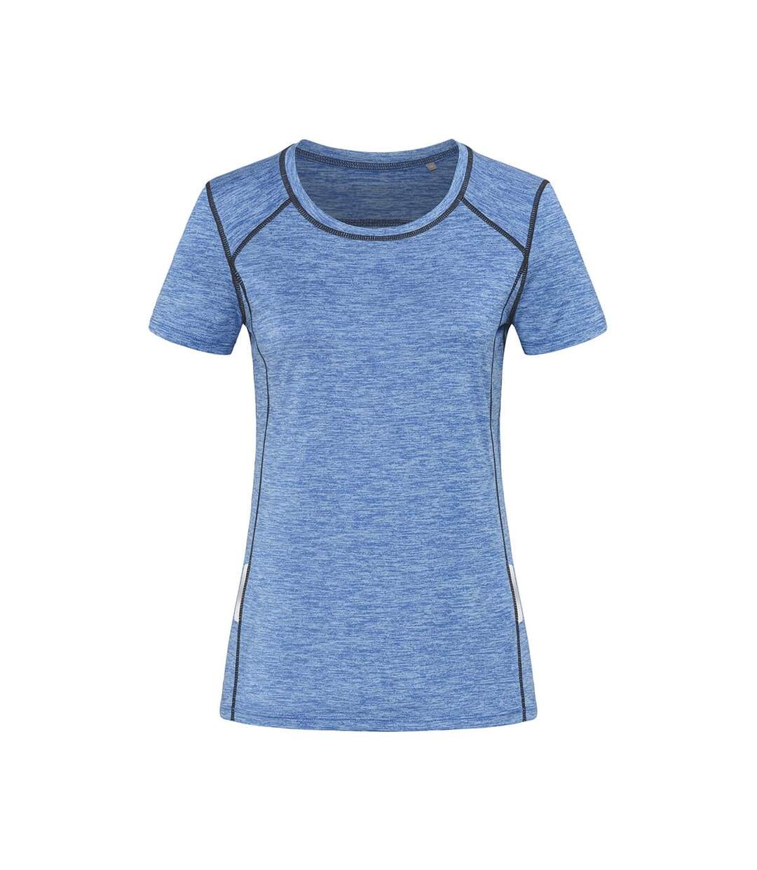 T-shirt femme bleu chiné Stedman-1