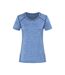 Stedman Womens/Ladies Reflective Recycled Sports T-Shirt (Blue Heather)