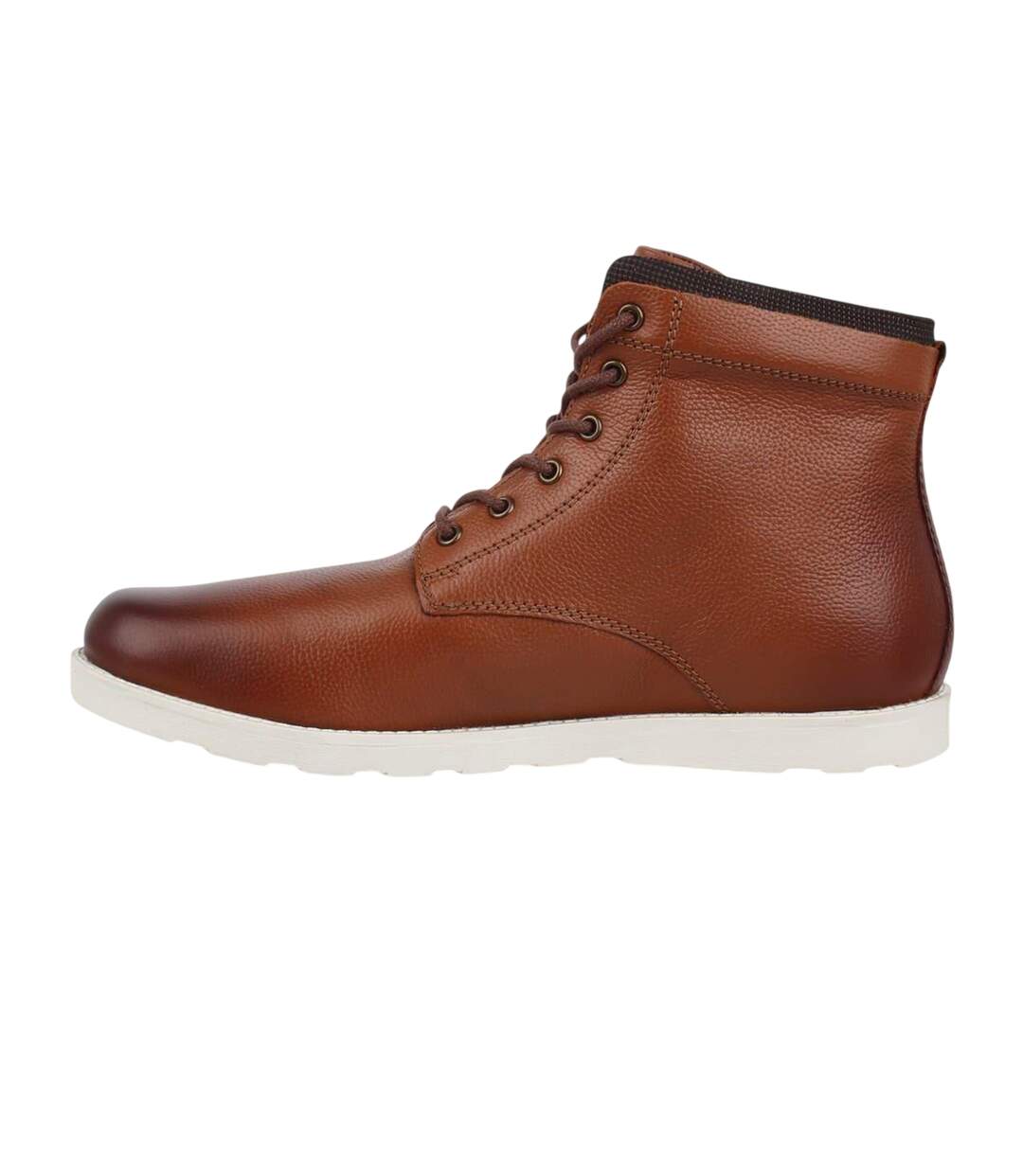 Mens Shira Leather Flat Boots Tan Firetrap-3