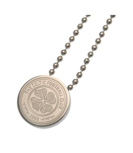 Celtic FC Stainless Steel Crest Necklace & Pendant (Silver) (One Size) - UTTA7821
