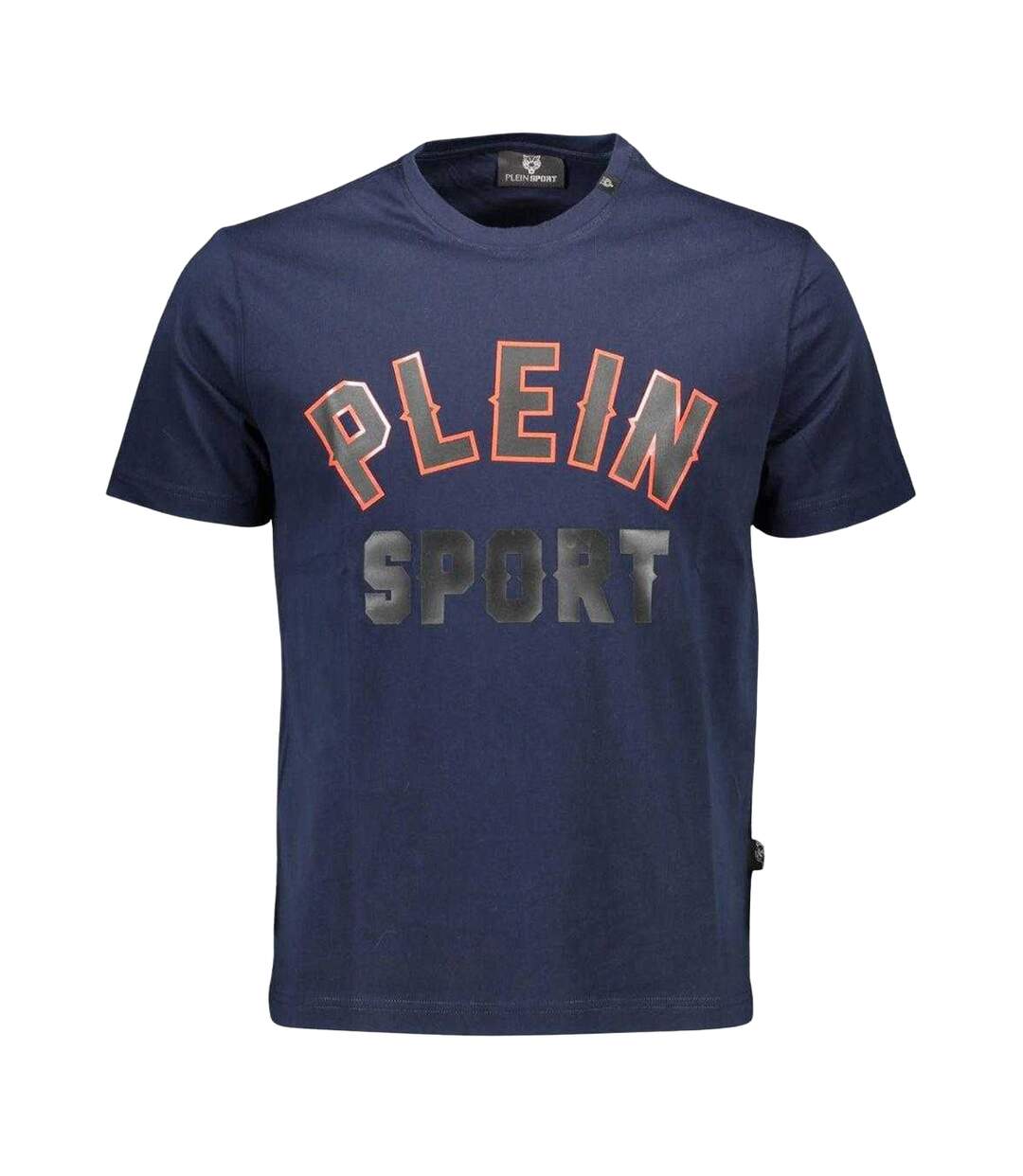T-shirt Motif/style Logo Bloc Homme Bleu Marine Plein Sport-1