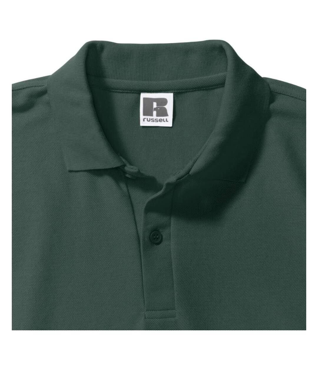 Polo À Manches Courtes Homme Vert Bouteille Russell-4