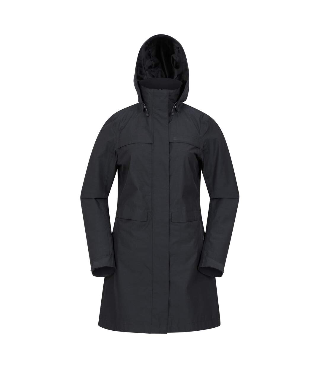 Womens/ladies Cloudburst Textured Waterproof Jacket Black Mountain Warehouse-1