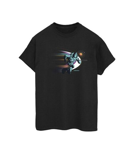 Disney Femme/Ladies Lightyear Running Buzz Cotton Boyfriend T-Shirt (Noir) - UTBI34146