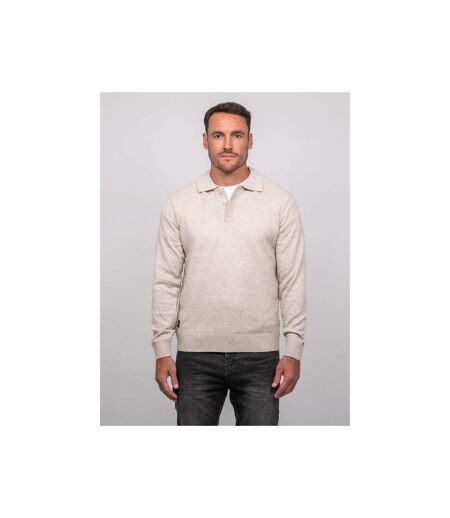 Pull polo maille douce chinée LUBACAT