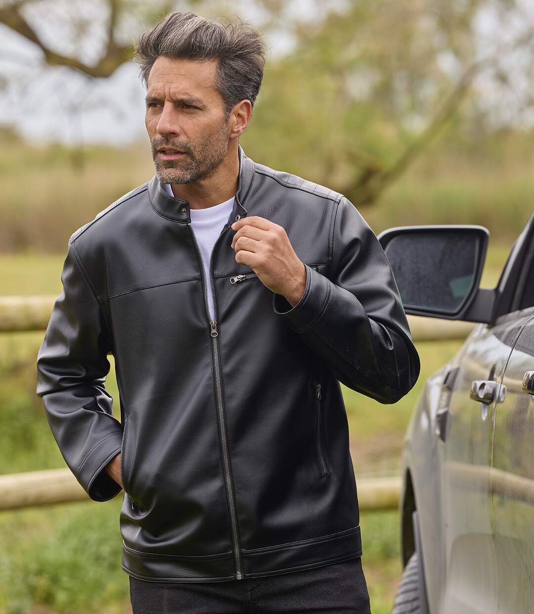 Le Blouson Esprit Biker Noir-2