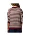 Gilet bordeaux/blanc femme pieces nora-2