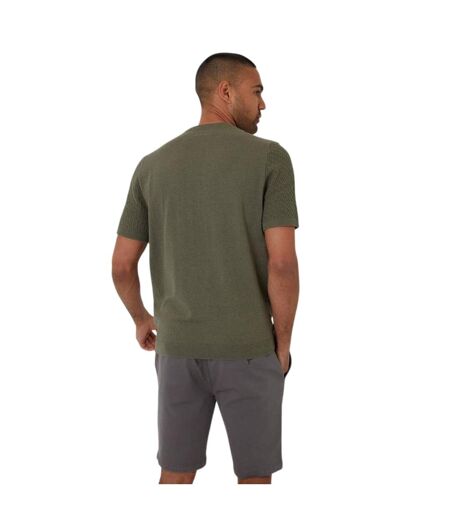 T-shirt Motif/style Texturé Homme Kaki Threadbare