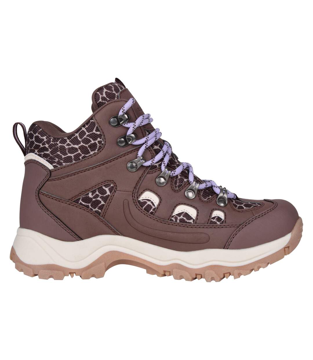 Womens/ladies adventurer printed waterproof walking boots light brown Mountain Warehouse-4