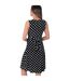 Krisp Womens/Ladies Knot Front Polka Dot Mini Dress (Black/White) - UTKP161